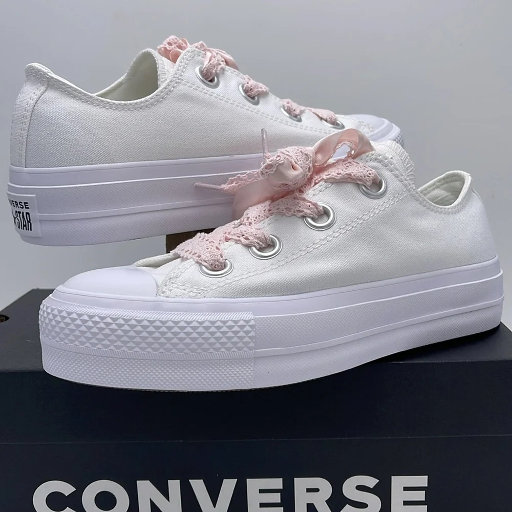 Converse WMNS A14830C CTAS LIFT OX
WHITE/WHITE/BLUSH HUSH Platforms Sneakers - Picture 9 of 16